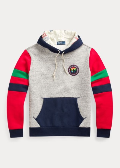 Sudaderas Con Capucha Polo Ralph Lauren Hombre Grises Multicolor - Color-Blocked - YUWNS2306